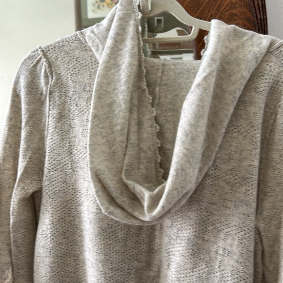 Anthropologie Moth sweater. Hood on back. Floral knit. - Picture 7 of 7